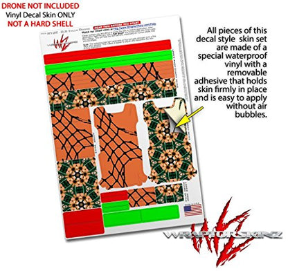 Skin Decal Wrap 2 Pack Compatible with DJI Ryze Tello Ripped Fishnets Orange Drone NOT Included