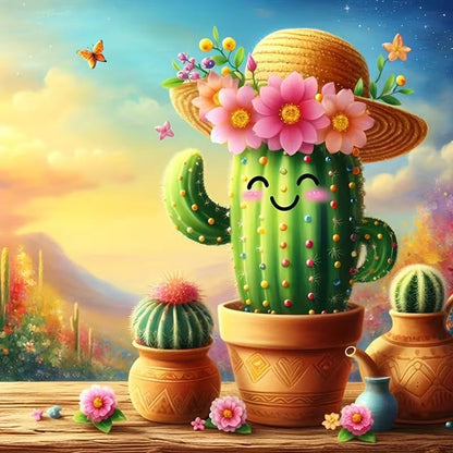 XIYOUVIGOR Diamond Painting Kits for Adults, Cactus Diamond Art Kit - color: Cactus