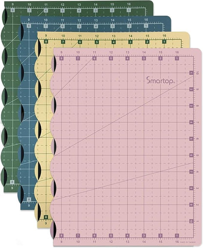 18"x12" Self Healing 3 Layer Folding Cutting Mat, Non-slip Non-reflective, Great for Crafts, Quilting, Sewing, Scrapbooking Molandi Blue (Molandi Blue)
