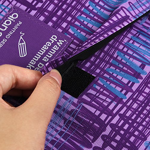 Pencil Case Holder Slot with Zipper Closure Large Capacity Pen Organizer - color: purple