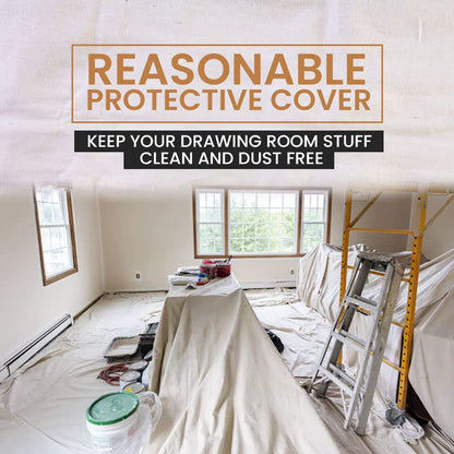 Canvas Drop Cloth for Painting (Size 4 x 12 Feet - Pack of 2) - Pure Cotton Painters Drop Cloth for Painting, Furniture & Floor Protection - All Purpose Thick Canvas tarp with Double Stitched Edges - size: 4' x 12' - Pack of 2