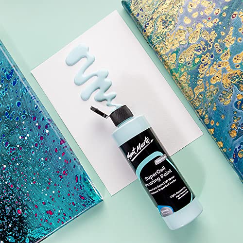 Mont Marte SuperCell Pouring Paint 240ml -Light Aquamarine - color: Light Aquamarine