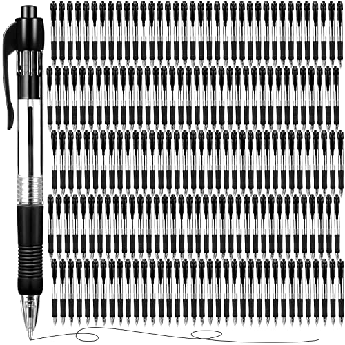 Fainne 200 Pack 1.0 mm Retractable Ballpoint Pen Bulk, Black Ink - color: Black Ink