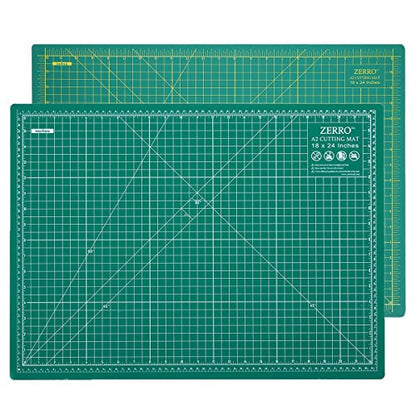 ZERRO Cutting Mat 18" x 24", Self Healing Sewing Mat Double Sided - size: 24"L x 18"W