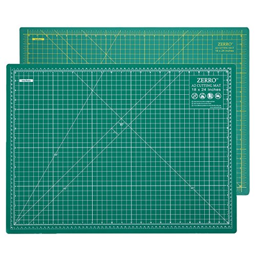 ZERRO Cutting Mat 18" x 24", Self Healing Sewing Mat Double Sided - size: 24"L x 18"W