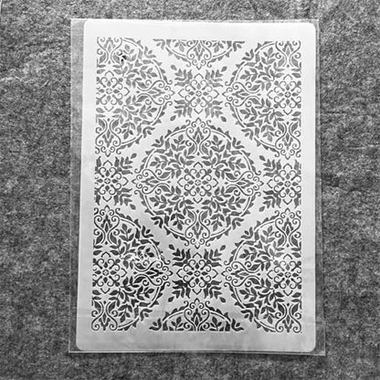 TIAMECH A4 Reusable Palace Totem Lace Stencil for Painting - style: Palace Floral