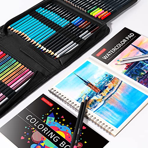 Soucolor 76 Pcs Art Supplies Drawing Kit,Sketch Pencils Set Adults Gift