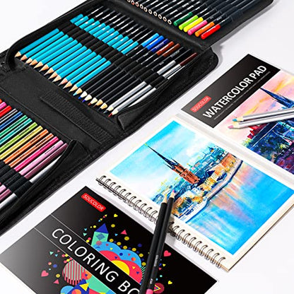 Soucolor 76 Pcs Art Supplies Drawing Kit,Sketch Pencils Set Adults Gift