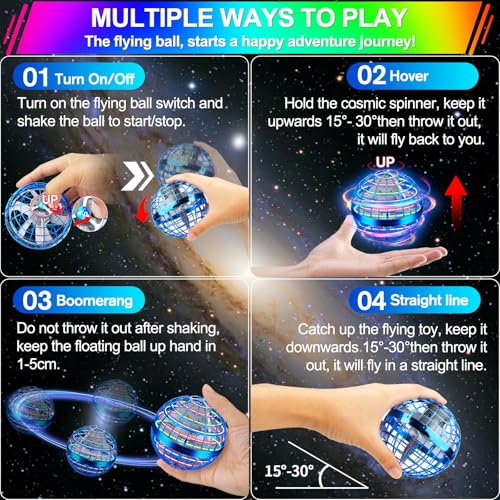 Vantexi Flying Orb Ball Toy,2026 Upgraded Parachute LED Light,Bright Blue - color: Bright Blue, size: 1 Pack