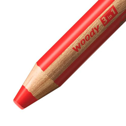 STABILO Multi-Talented Pencil woody 3 in 1 - Pack of 10 - Assorted Colors - style: Pencil without Sharpener