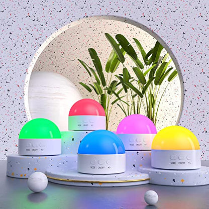 Kintion Portable Night Light, Rechargeable Dimmable 8 Color Lighting (1pcs) - color: White 1pcs