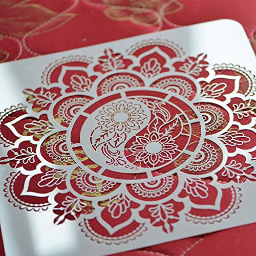 Mandala Stencil 12x12 Inch, Reusable Stencil for Painting Crafts - style: FLA