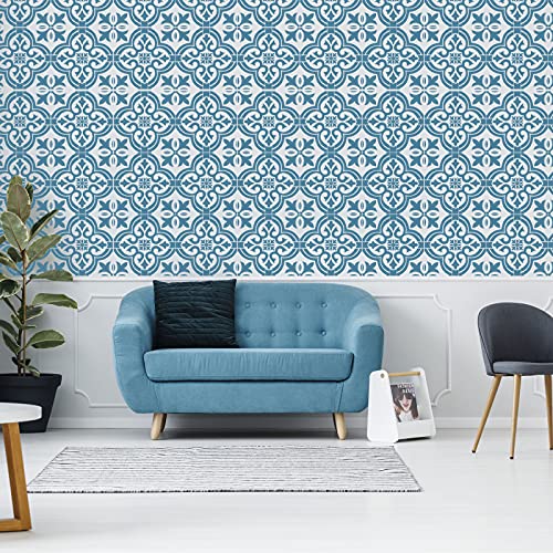 Zonon 4 Pcs 12 x 12 in Reusable Tile Stencil for Painting Large Pattern - size: 12x12 in, style: Moroccan