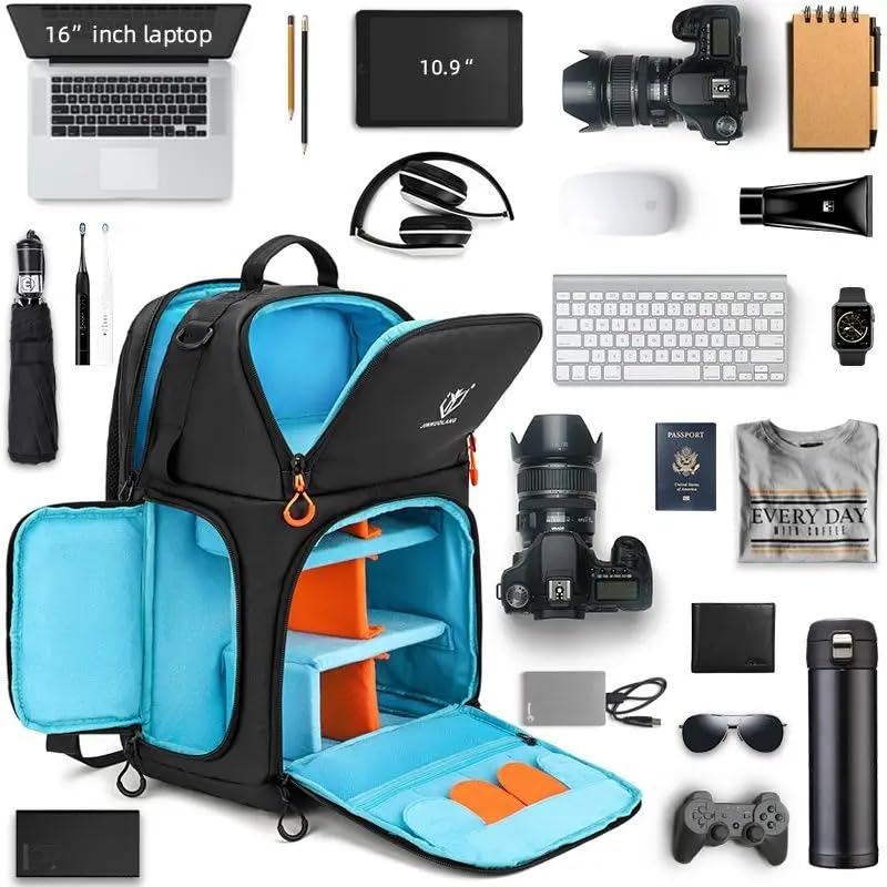 Camera Backpack, Large Capacity Outdoor DSLR Backpack, Compatible with 15.6-Inch Laptops, Green - color: 9013-green