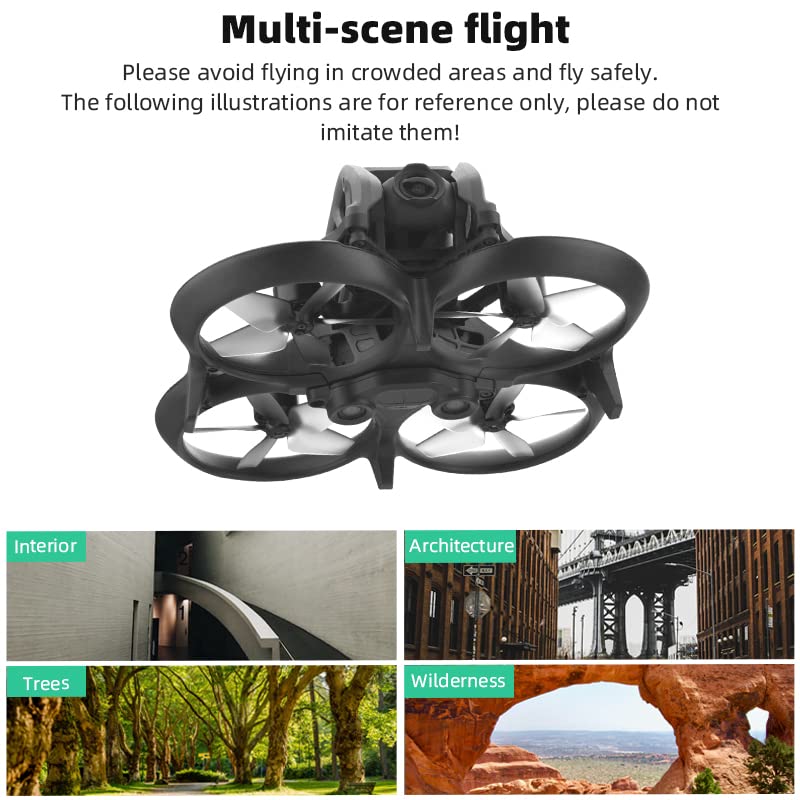 CAPART Body Frame Replacement for DJI Avata Drone, Propeller Guard Anti-Collision Protective Bar Ring Bumper 360° Safe Flying