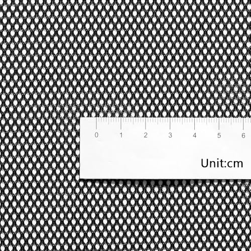 Black Mesh Fabric by The Yard, 60" Wide Polyester Netting for DIY, 1 Yard - color: Black, size: 1 yard pre cut
