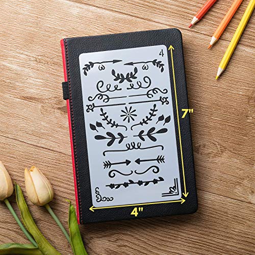 Mr. Pen- Journal Stencils, 4x7 Inch, 12 Pack - style: Journaling Stencils