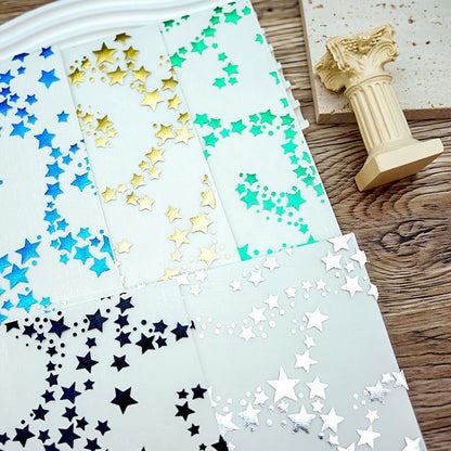Colorful Textured Fabric Paper(star mesh, Close to A5 size) - color: star mesh