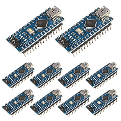 AITRIP 10PCS for Nano V3.0 ATmega328P Nano Board CH340 5V 16M Microcontroller Board, Compatible with Arduino Electronics Development Board - color: 10PCS