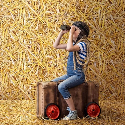 Oudain 54 Inch x 100 ft Hay Bales Straw Tablecloth Roll Cutter Box - style: Hay Bales
