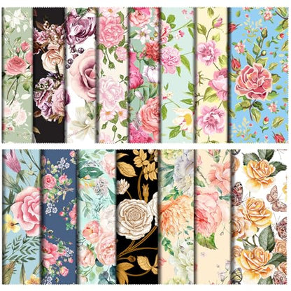 Copkim 24 Pcs Floral Eyeglasses Cleaning Cloths, Soft Reusable Lens Wipes