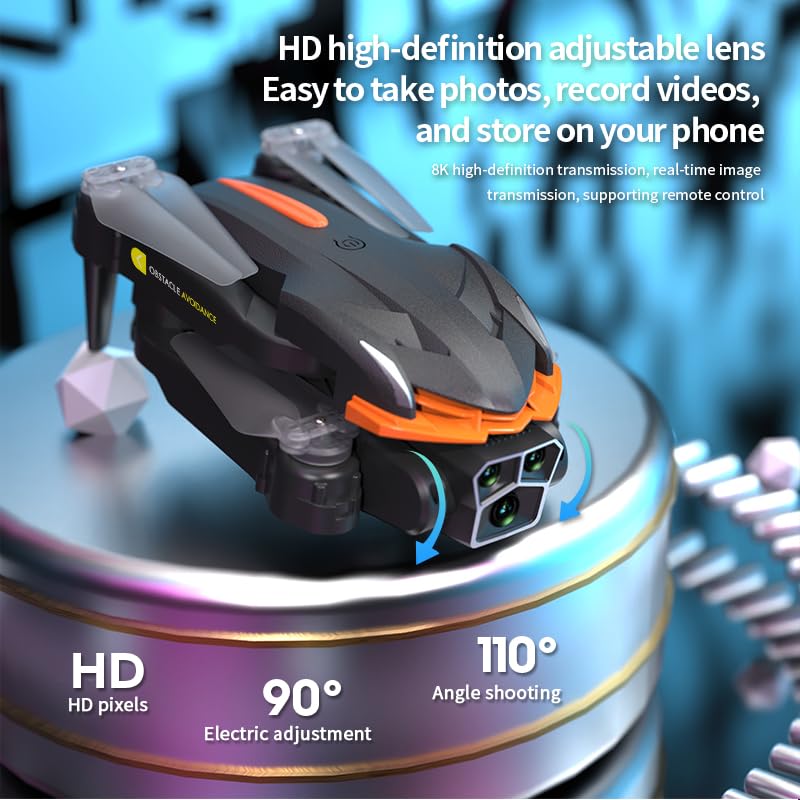 Sonilco X222 Foldable Drone with Dual Camera, ESC Light, 4-Way Obstacle Avoidance, Gesture Control, 360° Roll, 2 Batteries, Optical Flow, Headless Mode – Indoor/Outdoor FPV Drone for Beginners (Ages 14+)