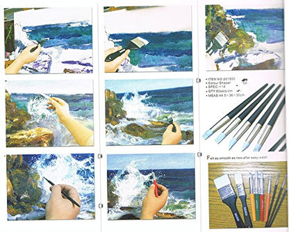 COMIART Clay Sculpture Tools Silicon Color Shapers Painting Brushes Size 6 - size: size6
