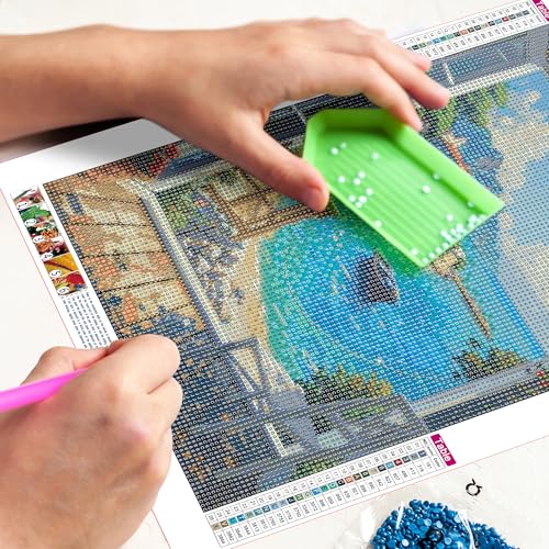 Seaside Diamond Art Kits for Adults, 5D Full Drill Coastal Diamond Painting - color: US2537
