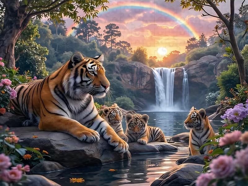 XIYOUVIGOR Diamond Painting Kits for Adults, Tiger Diamond Art Kit - color: Animal (Tiger)