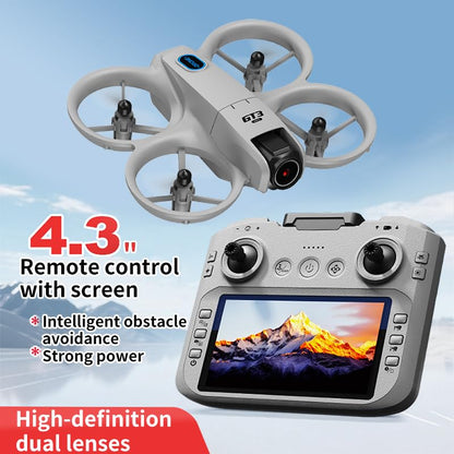 Drone with Camera for Adults & Beginners, 1080P HD FPV Drone with 4.3" Screen Remote Controller, Optical Flow Hovering, Intelligent Obstacle Avoidance, Auto Takeoff/Landing, 360° Flips, Quadcopter Kit with 3 Batteries & Charging Station