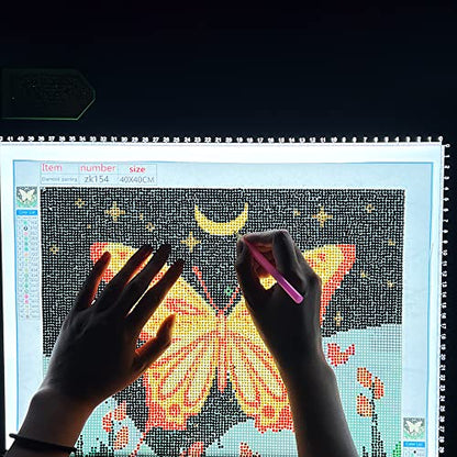 HSK A2 LED Artist tracing Light Box Copy Table, Adjustable High Brightness Light Pad for Tatto Drawing, Sketching, Animation,Diamond Painting Accessories - size: 16.5 x 23.4 inches