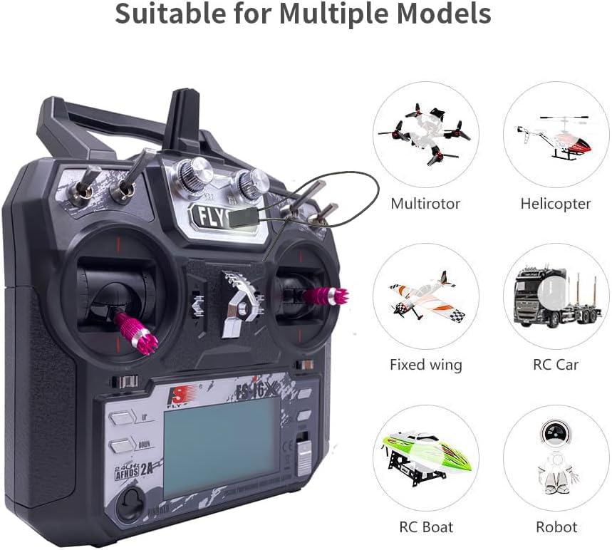 DTXMX Flysky FS-i6X 10CH Transmitter and Receiver FS-iA10B for RC Models