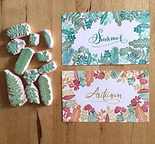 Tosnail 16 Pack 4" x 6" Rubber Stamp Carving Blocks, Soft Rubber for Beginners and Professional Craft Project - Green