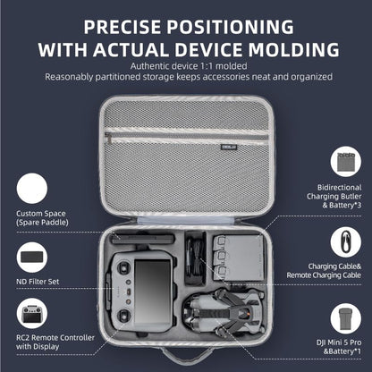 Coyktonty Mini 5 Pro Carrying Case, Portable PU Leather Bag with Shoulder strap for DJI Mini 5 Pro More Combo Compatible RC 2 Controller