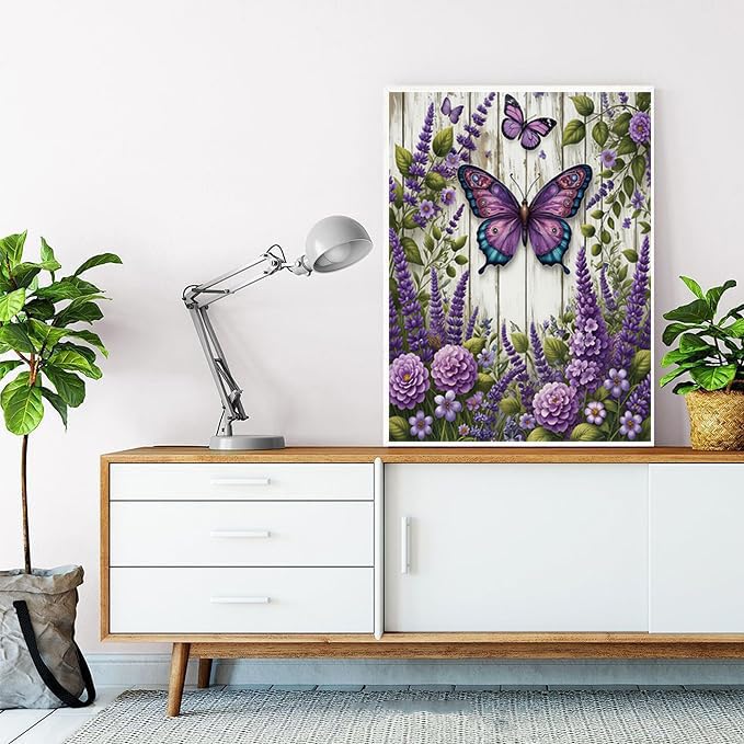 Ekuxom Butterfly Diamond Art Kits for Adults-Diamond Painting 12x16 Inch - color: Butterfly