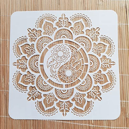 Mandala Stencil 12x12 Inch, Reusable Stencil for Painting Crafts - style: FLA