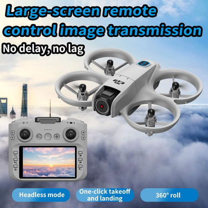 Drone with Camera for Adults & Beginners, 1080P HD FPV Drone with 4.3" Screen Remote Controller, Optical Flow Hovering, Intelligent Obstacle Avoidance, Auto Takeoff/Landing, 360° Flips, Quadcopter Kit with 3 Batteries & Charging Station