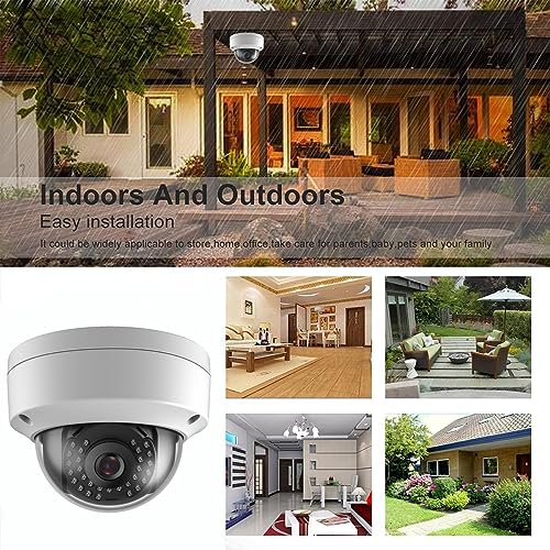 Real HD 4MP Analog Coax Dome TVI CVI CCTV Surveillance Security Camera, 2.8mm 100° Wide Viewing Angle, 65ft IR Night Vision, Outdoor, Full Metal Housing, ONLY Compatible with 4MP, 5MP and 8MP DVR