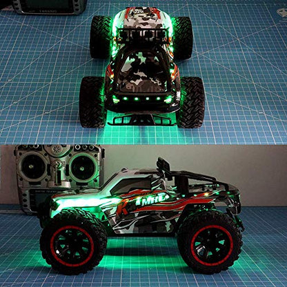 LED Light Strips for RC Cars Trucks Airplanes Drones Blue Green Red White Yellow Bundle