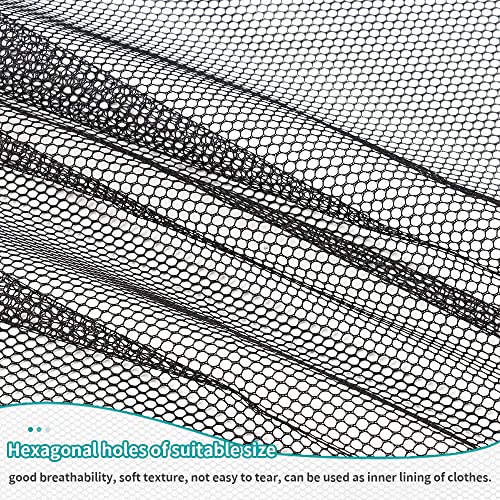 FSWCCK Mesh Fabric, Soft Mesh Netting Slightly Stretchy for Shopping Bag, Backpack Pocket and Netting Clothes - color: Black
