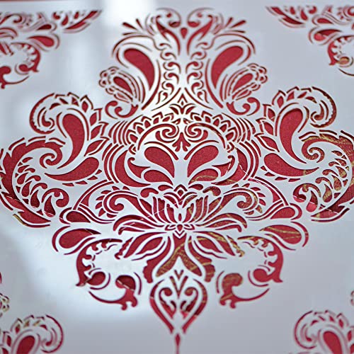Floral Stencil 12x12 Inch, Large Reusable Stencil for DIY Crafts - style: FLB