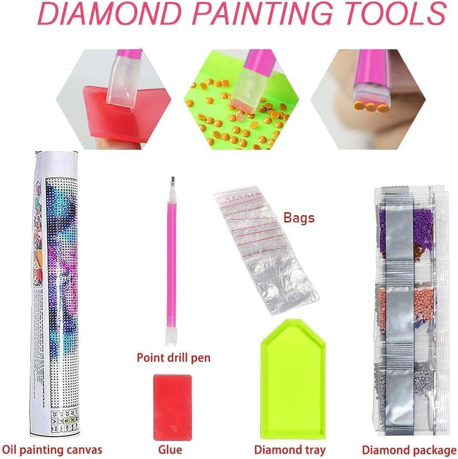 WUSARPLY Cherry Diamond Painting Kits for Beginner Adults - color: YH024