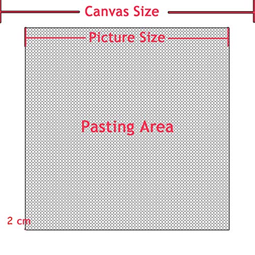 1pcs 50x40cm Diamond Embroidery Canvas with Glue Empty Canvas with Markings Diamond Painting Round Blank Grid Adhesive Canvas Accessories