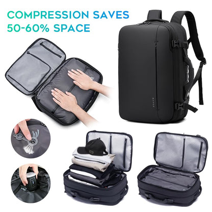 BANGE Air Compression System Backpack with electronic scaleVacuum Compression Travel Backpack,Expandable Backpacks with Pump for Airplanes (With Air Pump) - style: With Air Pump
