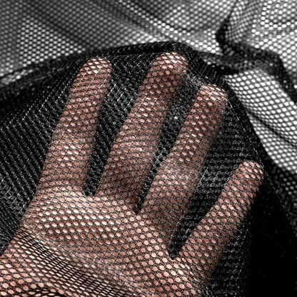 Black Mesh Fabric by The Yard, 60" Wide Polyester Netting for DIY, 1 Yard - color: Black, size: 1 yard pre cut
