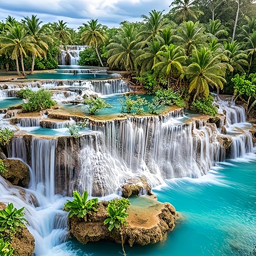 Diamond Art Kits for Adults,Waterfall SceneryDiamond Painting13.8X13.8inch - color: KM1049-1