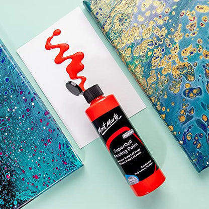 Mont Marte SuperCell Pouring Paint 240ml - Cadmium Red - color: Cadmium Red