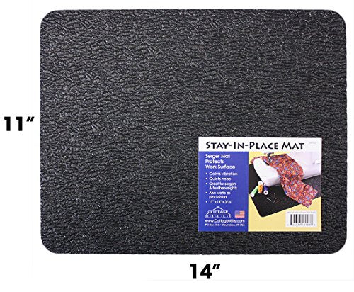 Stay-in-Place Machine Mat - 11" x 14" - Calms Vibration and Dampens Noise - size: Serger Mat - 11" x 14"