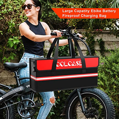 COLCASE Large Lipo Safe Bag and Ebike Battery Bag Combo Storage for Lipo and Ebike Batteries