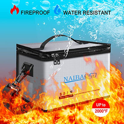 Fireproof Lipo Battery Bag, 11 x 8 x 6.5 in - color: Gray03